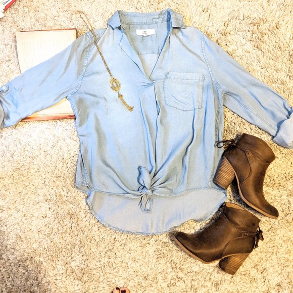 thread and supply denim shirt